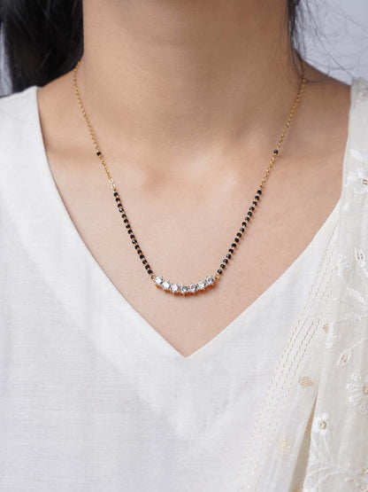 Aarna Diamond 14K Gold Plated Mangalsutra
