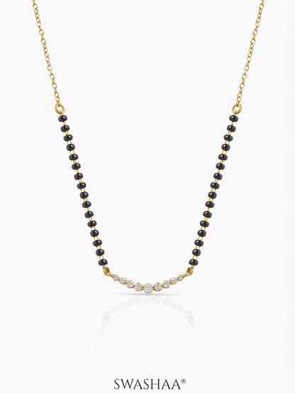Aarunya Diamond Bar Mangalsutra 18K Gold Plated