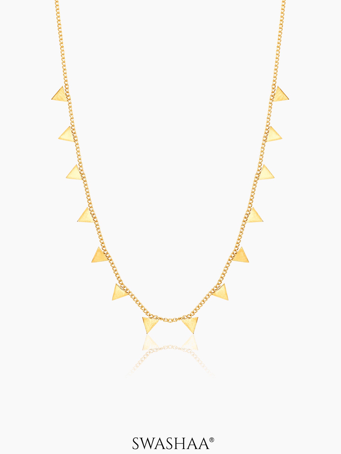 Aarya Trigon Gleam 18K Gold Plated Choker Gold