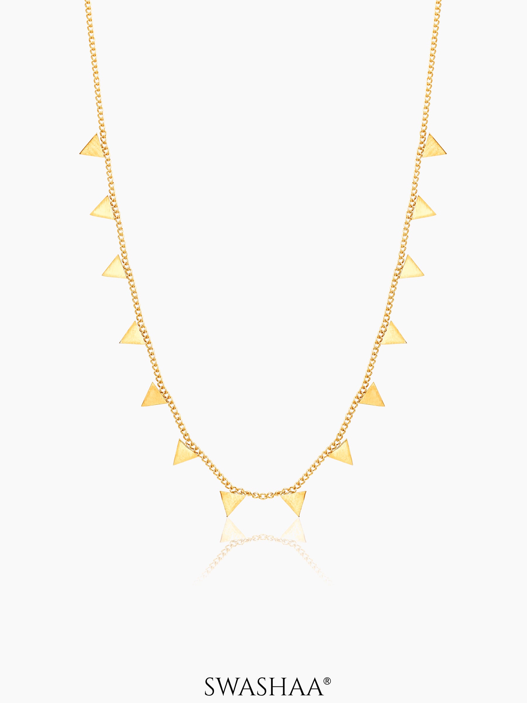Aarya Trigon Gleam 18K Gold Plated Choker Gold