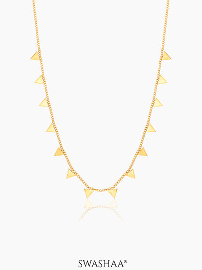 Aarya Trigon Gleam 18K Gold Plated Choker Gold