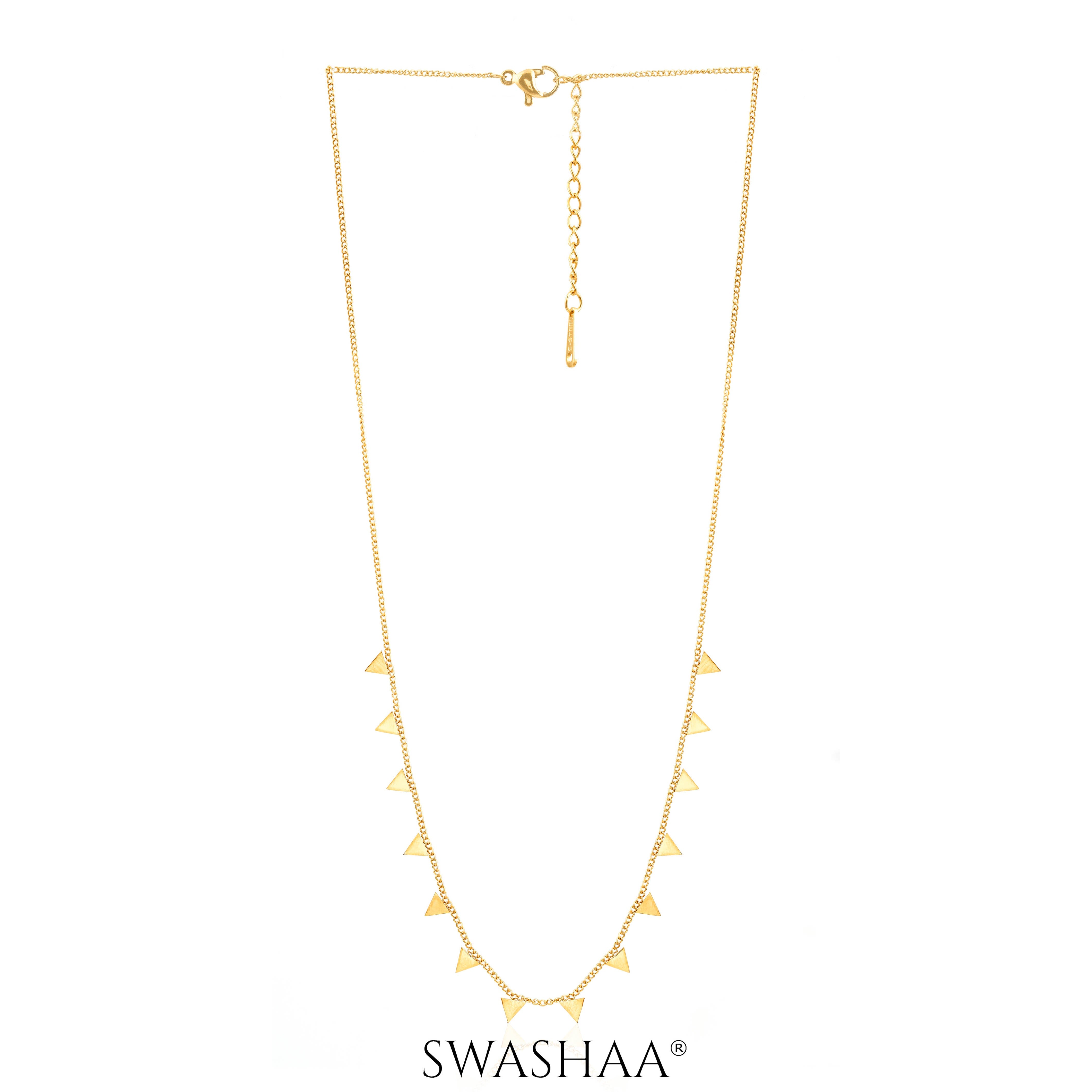 Aarya Trigon Gleam 18K Gold Plated Choker