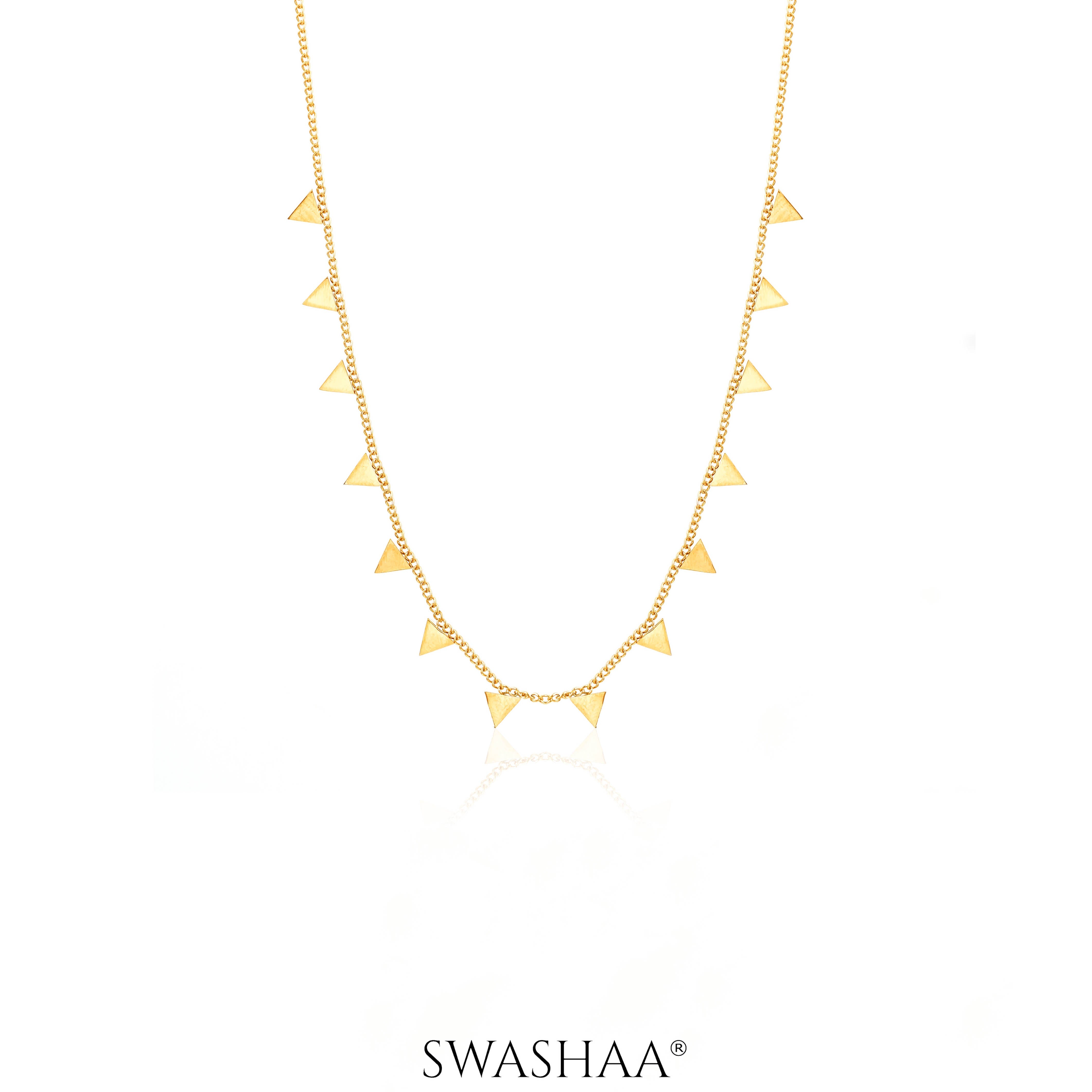Aarya Trigon Gleam 18K Gold Plated Choker Gold