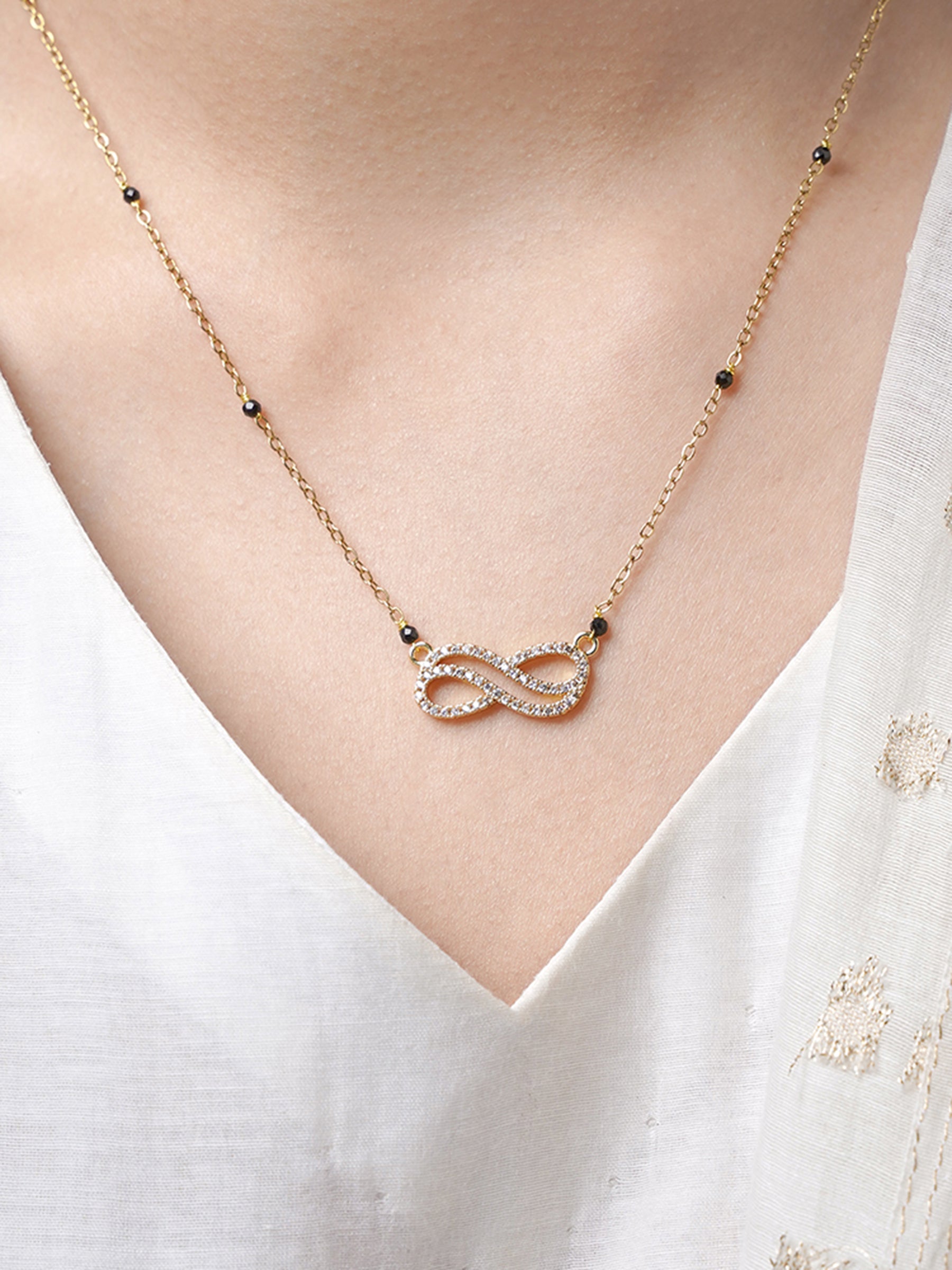 Aavya Infinity 18K Gold Plated Mangalsutra