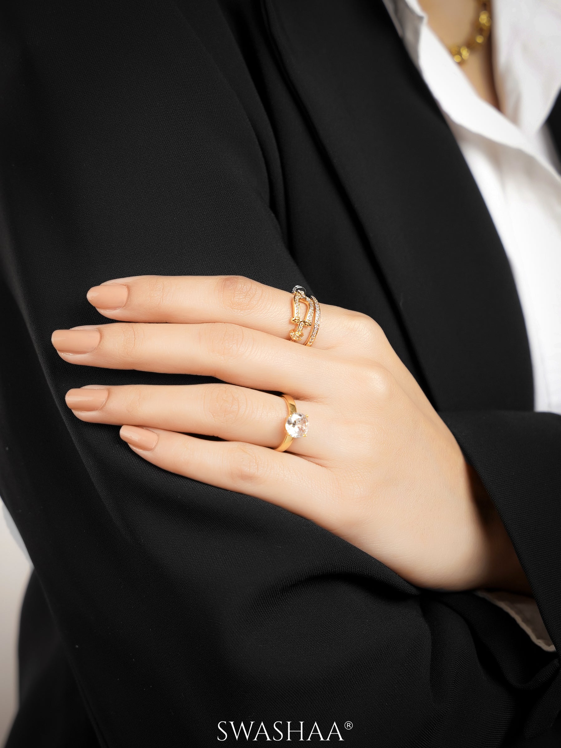 Sparkle 14K Gold Plated Ring