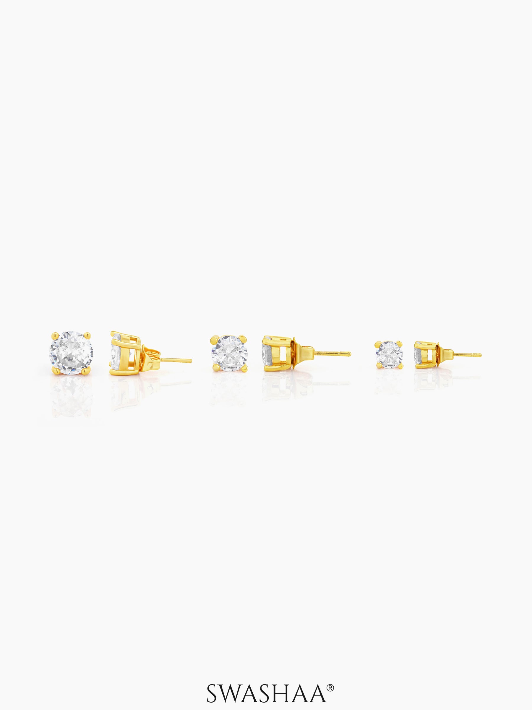 Adia Round Cut Solitaire Women's Stud Earrings