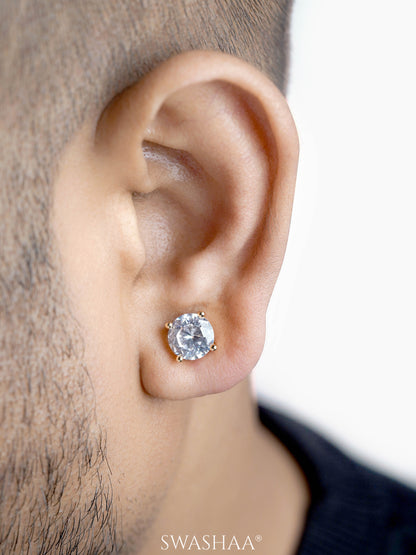 Adia Solitaire Men's Stud Earrings