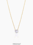 Adia Solitaire 18K Gold Plated Necklace Gold