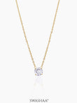 Adia Solitaire 18K Gold Plated Necklace Gold