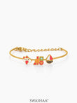 Adventure Ride Charms 18K Gold Plated Kid's Kada Bracelet Gold