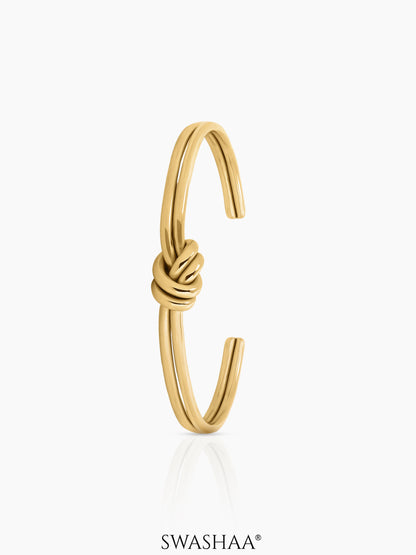 Arlen Knot Cuff Bracelet 18K Gold Plated