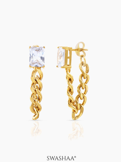 Agnes Chain 18K Gold Plated Earrings Gold