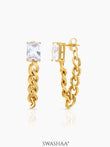 Agnes Chain 18K Gold Plated Earrings Gold