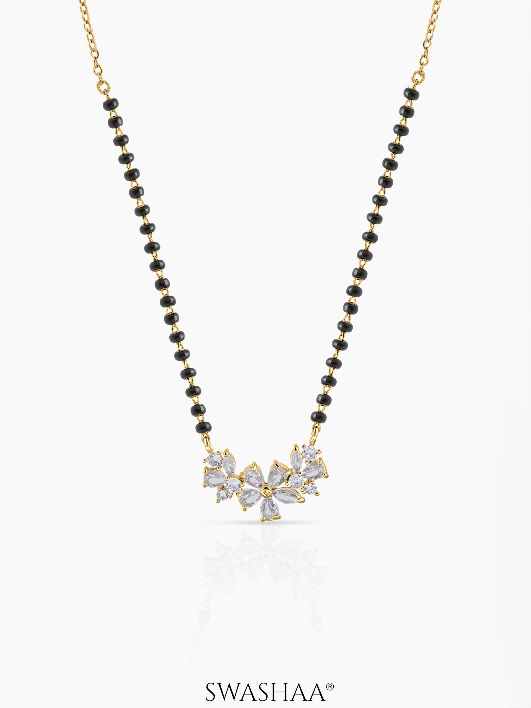 Aira Floral Cluster Mangalsutra 18K Gold Plated
