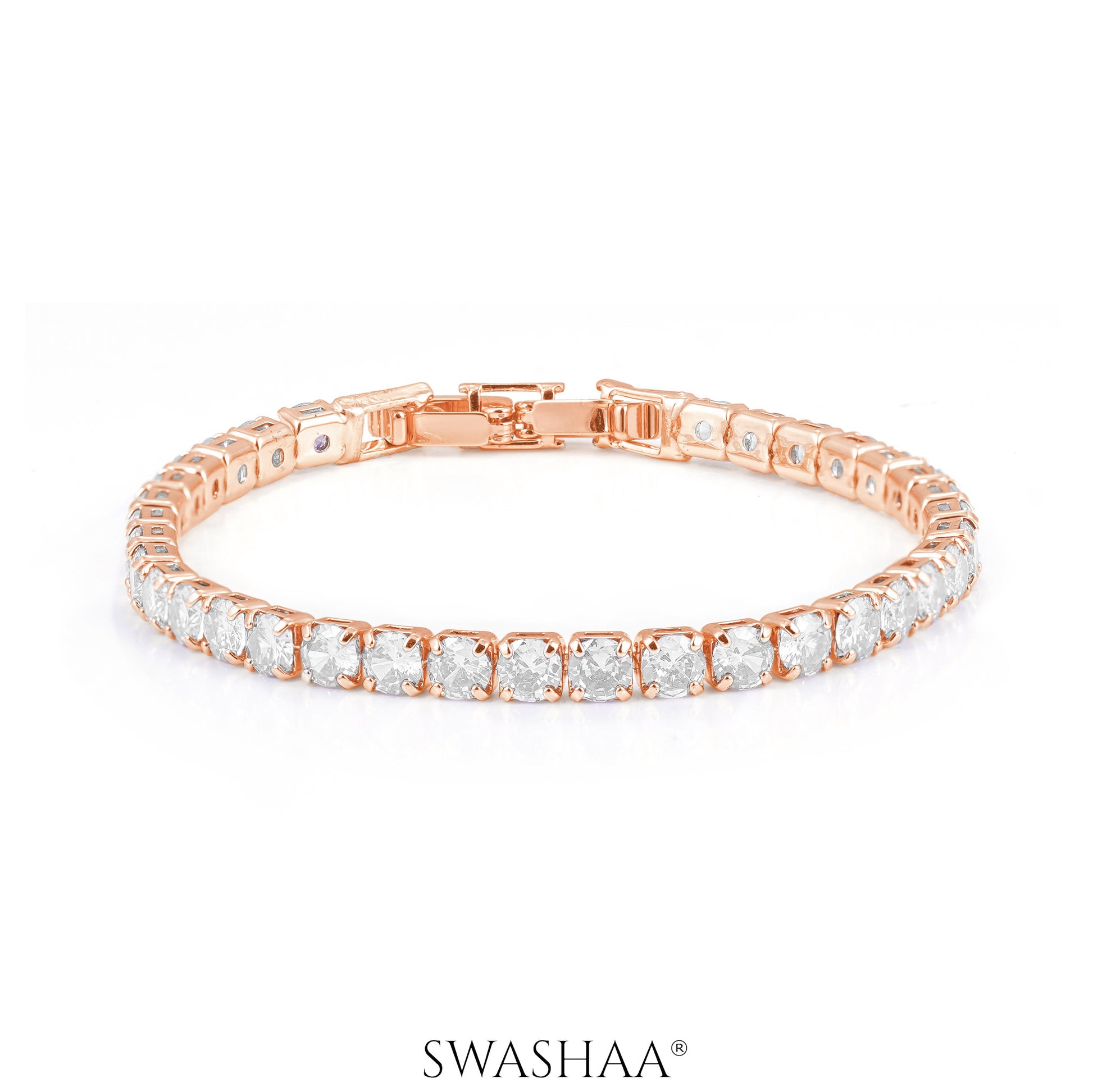 Orion Diamond Women's Bracelet White Rosegold Plated