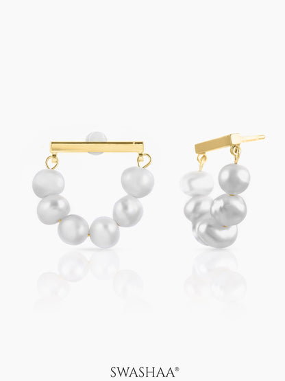 Akoya Pearl 18K Gold Plated Earrings Gold