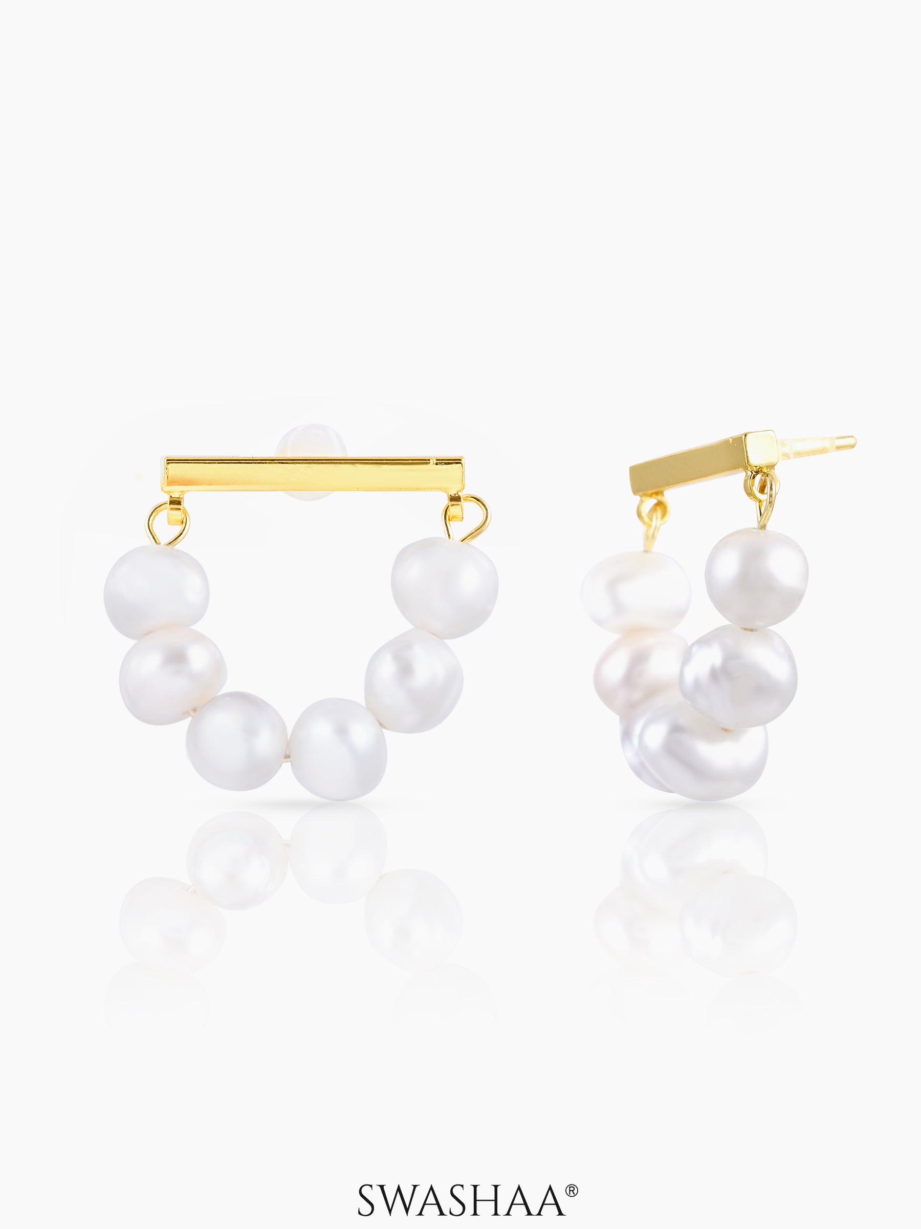 Akoya Pearl 18K Gold Plated Earrings Gold