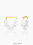 Akoya Pearl 18K Gold Plated Earrings Gold