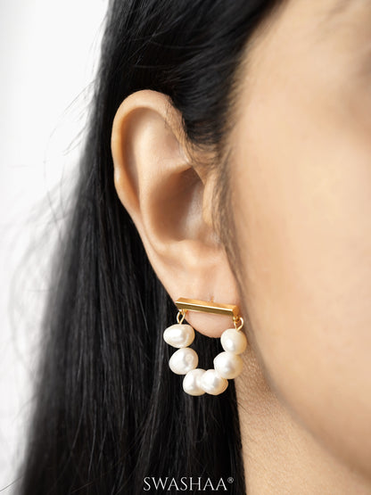 Akoya Pearl 18K Gold Plated Earrings