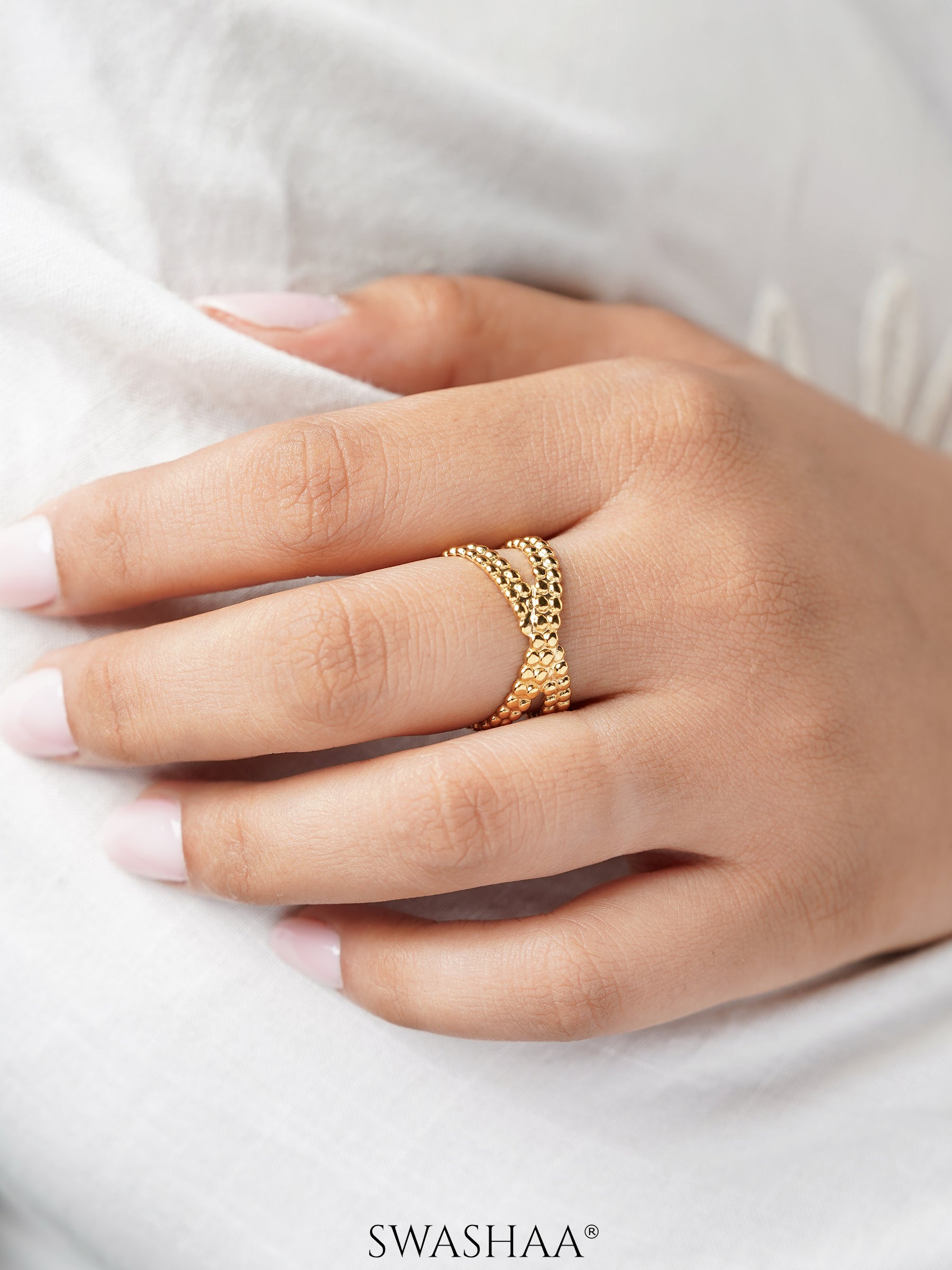 Aldina 18K Gold Plated Ring