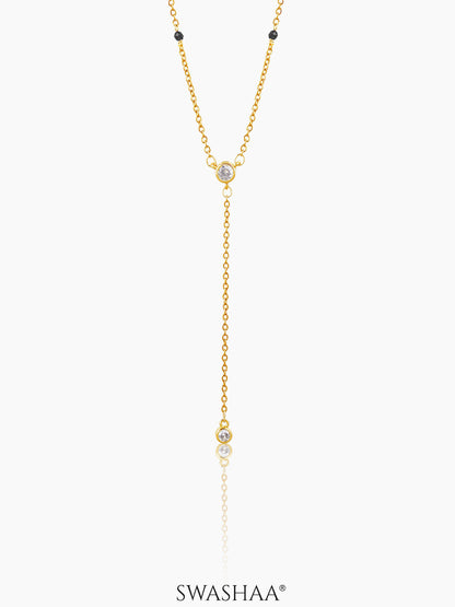 Aleeia Solitaire Drop 18K Gold Plated Mangalsutra Gold