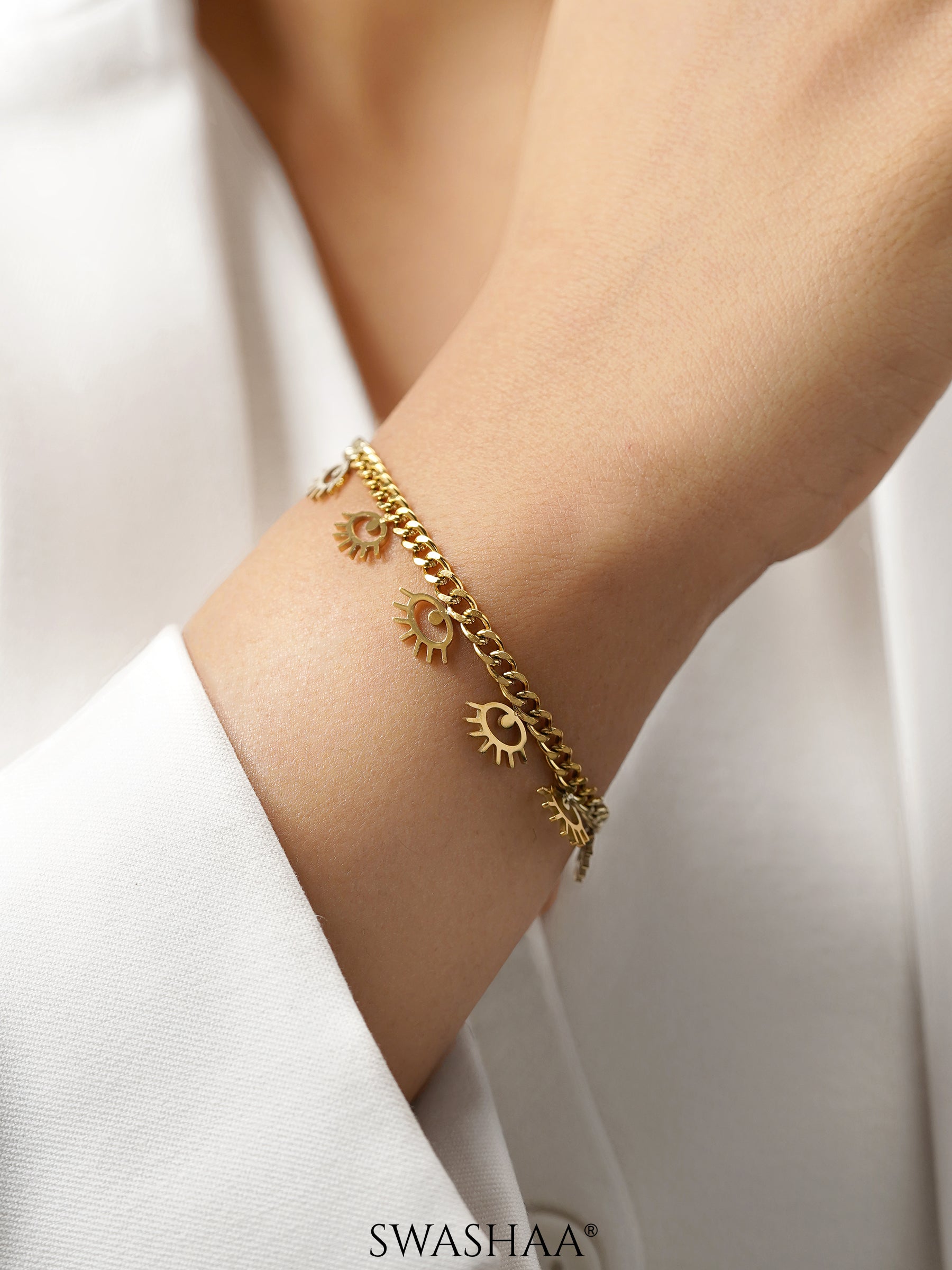Alia Eye 18K Gold Plated  Bracelet