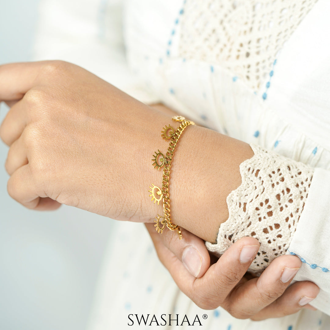 Alia Eye 18K Gold Plated Bracelet Gold