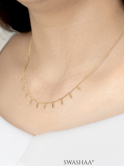 Alina Plume Feather 18K Gold Plated Choker
