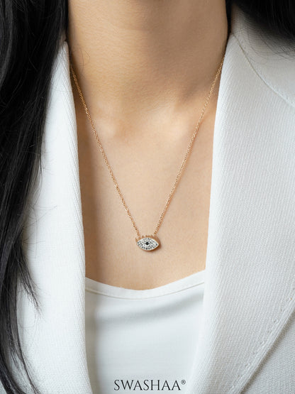 Allika Evil Eye Rosegold Plated Necklace