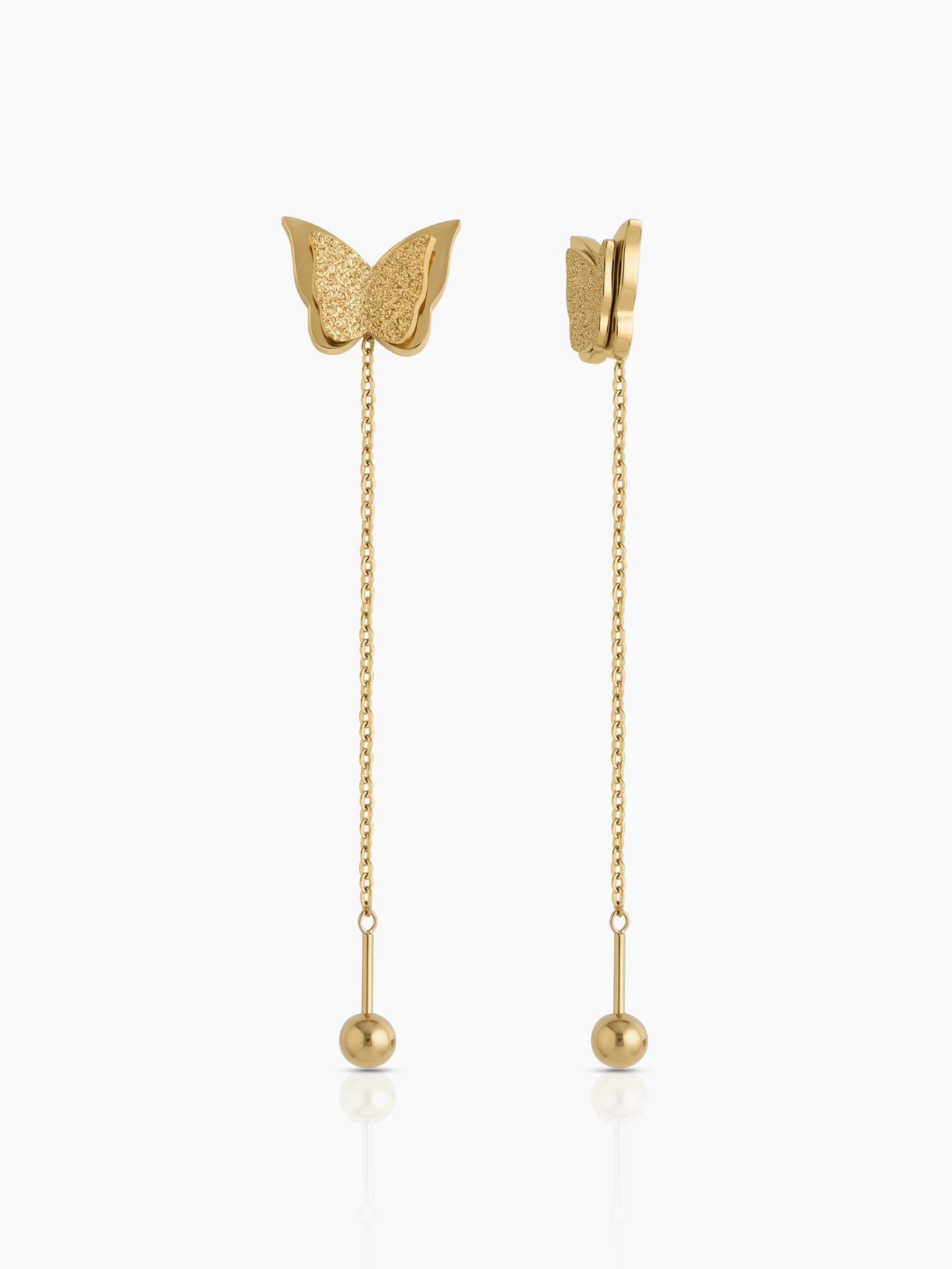 Alora Butterfly Drop Earrings 18K Gold Plated