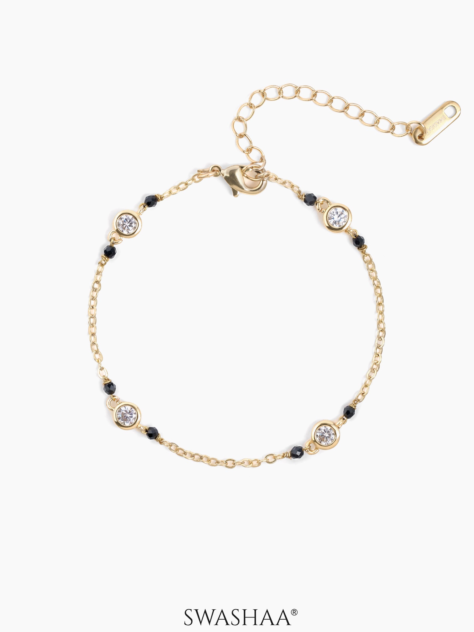 Amaira Diamond Mangalsutra Bracelet 14K Gold Plated