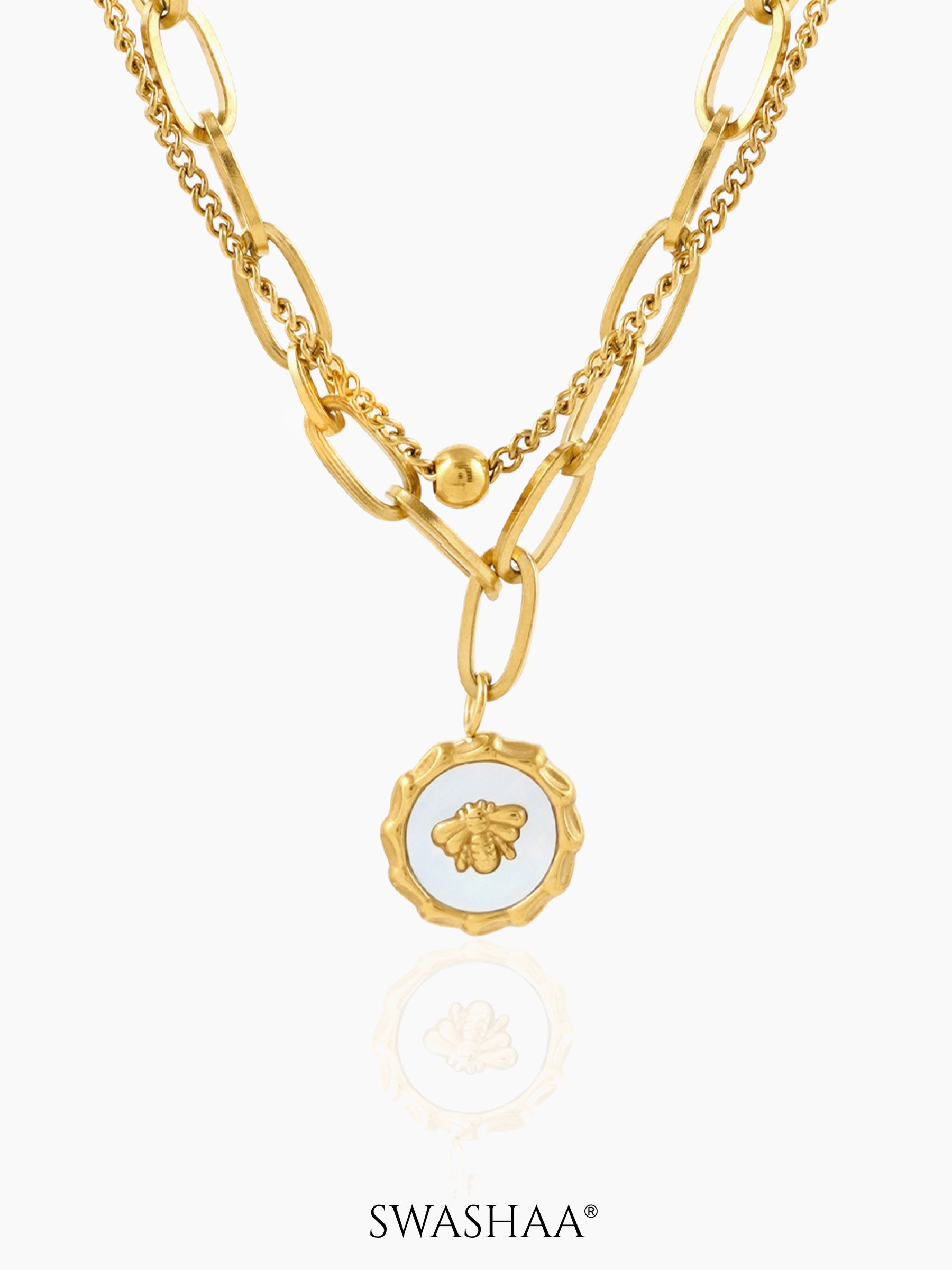 Ana 18K Gold Plated Layered Necklace Gold