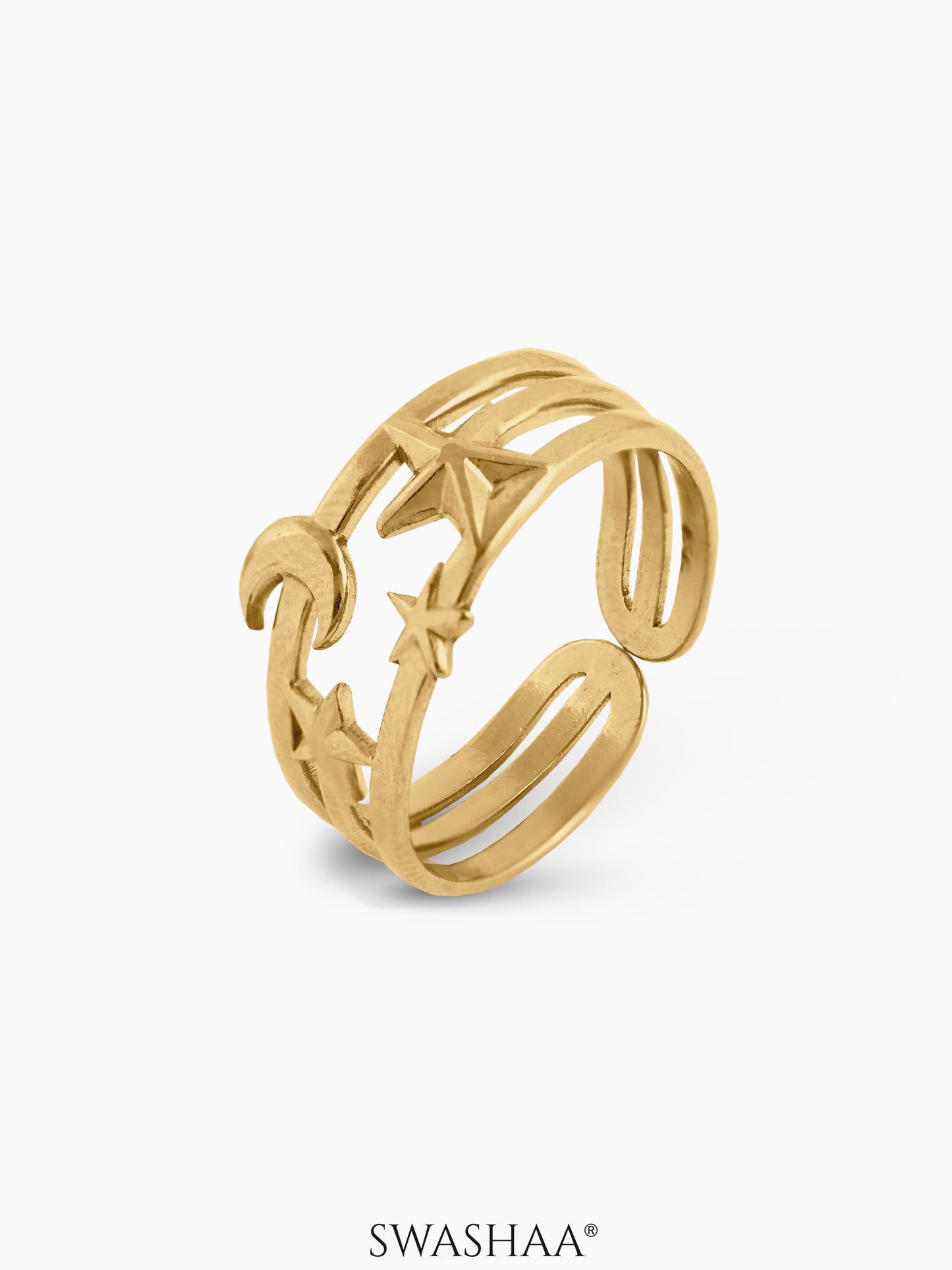 Anahi Star 18K Gold Plated Ring Gold