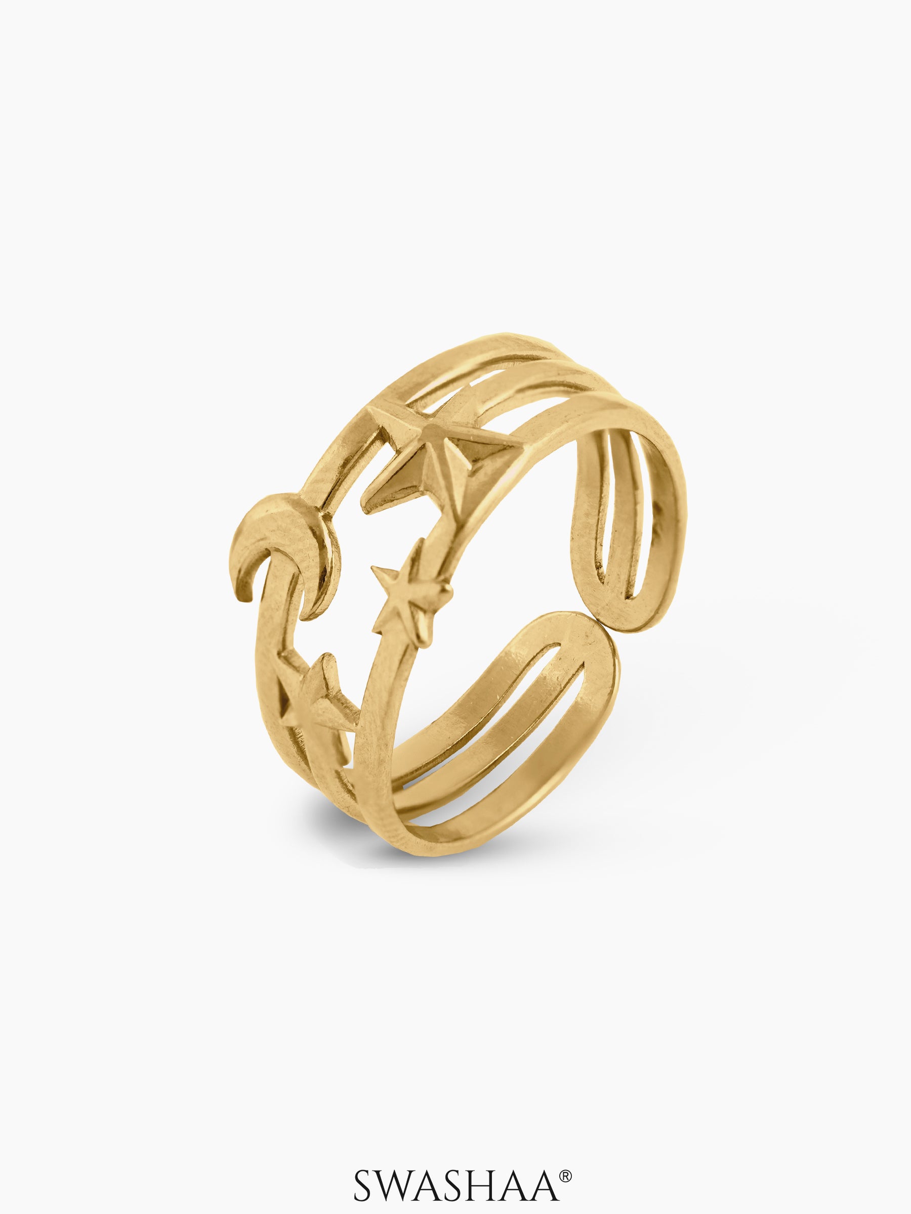 Anahi Star 18K Gold Plated Ring Gold