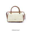 Angee White Beige Leather Hand Bag