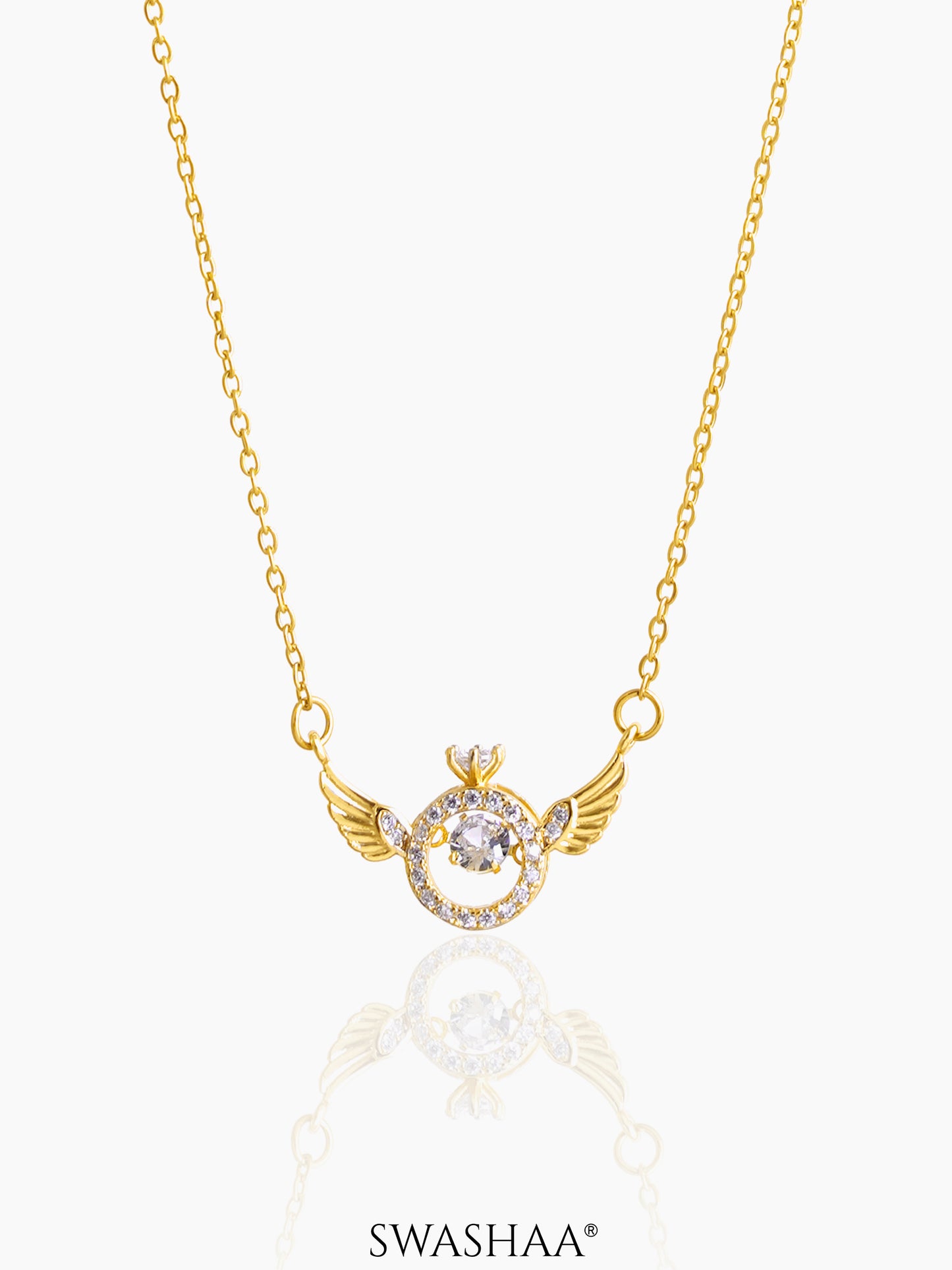 Angel Ring Necklace 18k Gold Plated