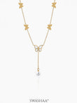 Anira Pearl Butterfly Necklace 18K Gold Plated
