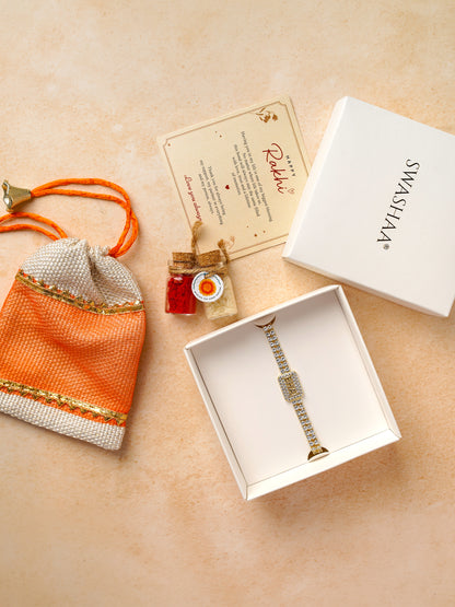 Anmol Diamond 18K Gold Plated Rakhi