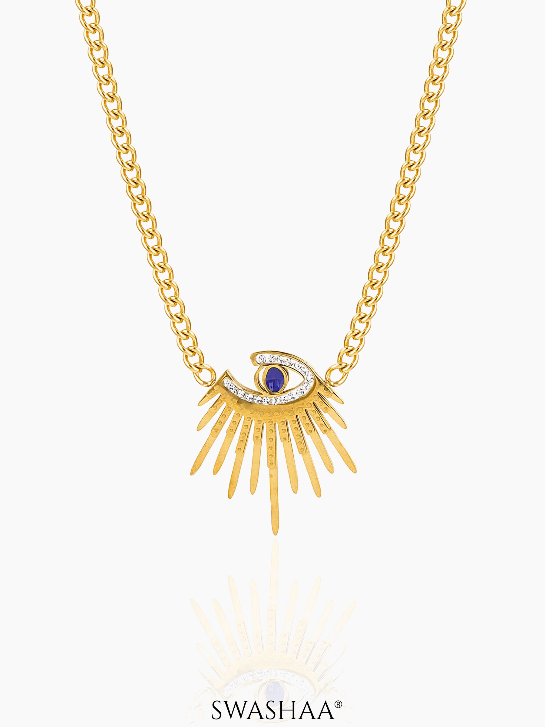 Anubis Eye 18K Gold Plated Necklace Gold