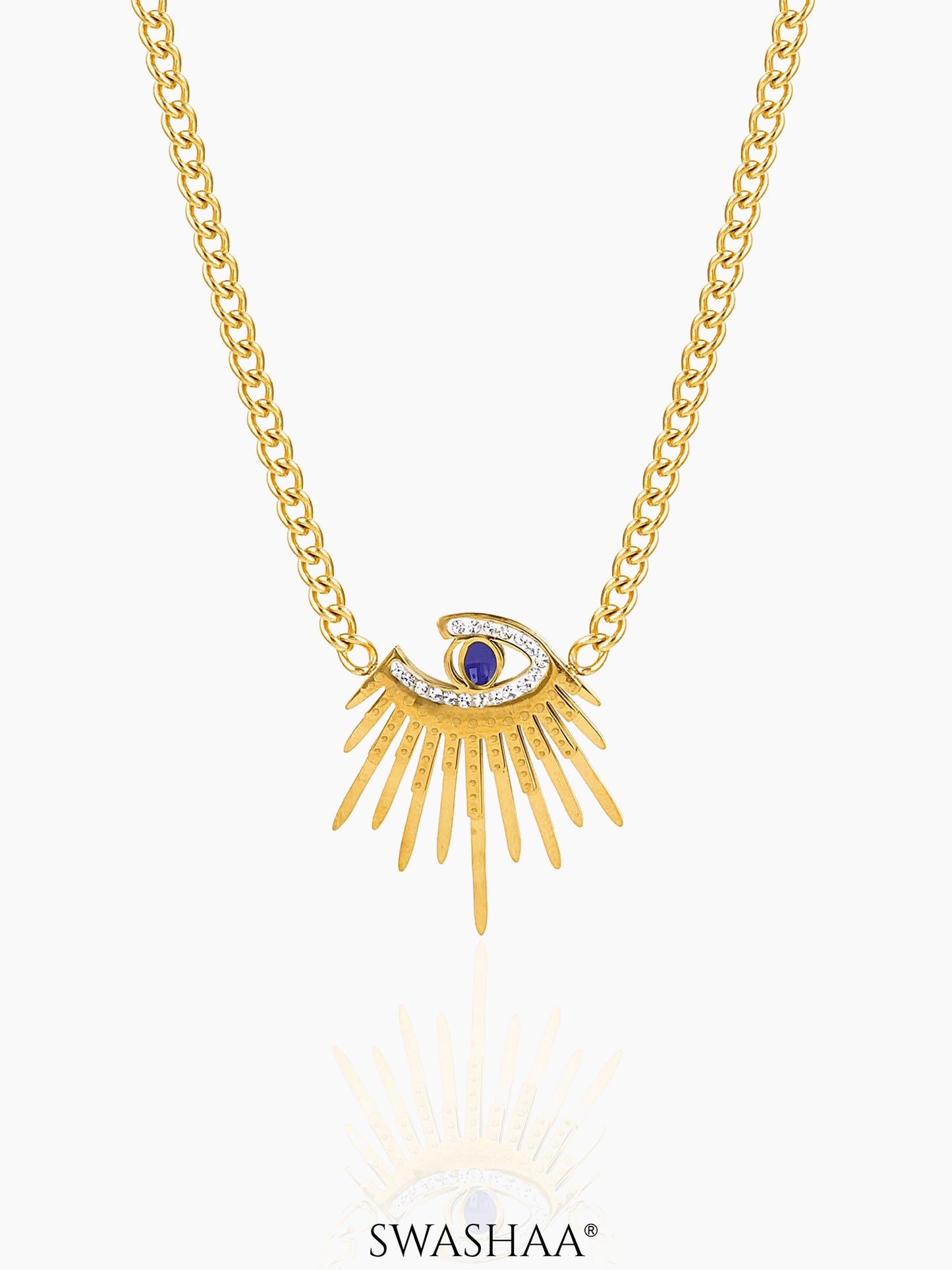 Anubis Eye 18K Gold Plated Necklace Gold