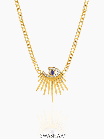 Anubis Eye 18K Gold Plated Necklace Gold