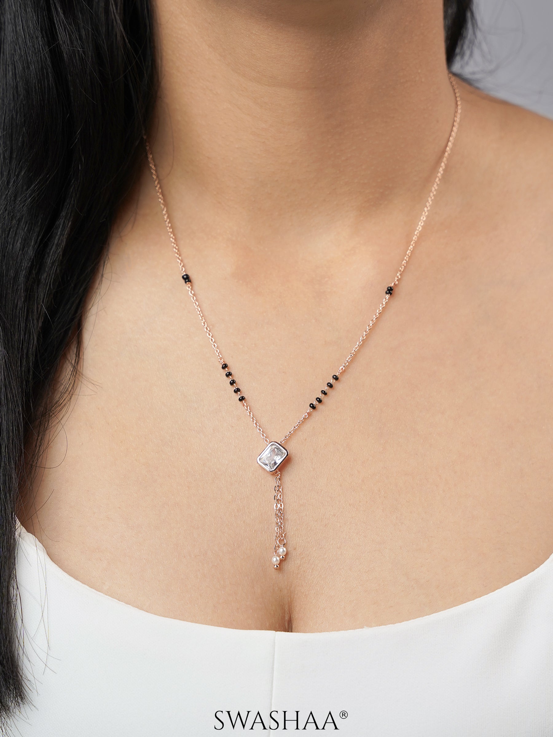 Anvi Rosegold Plated Mangalsutra