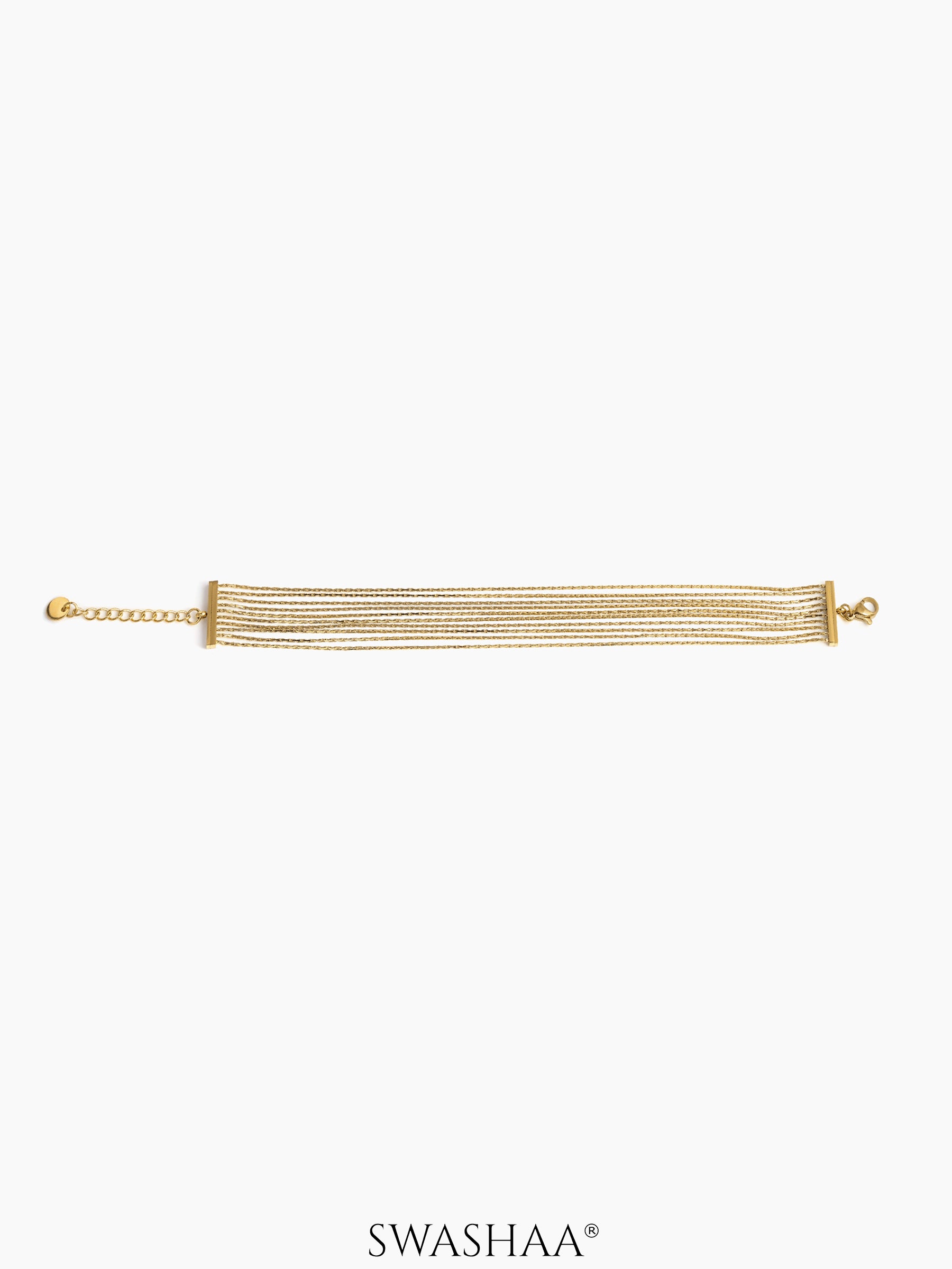 Anya Layered Chain Bracelet 18K Gold Plated