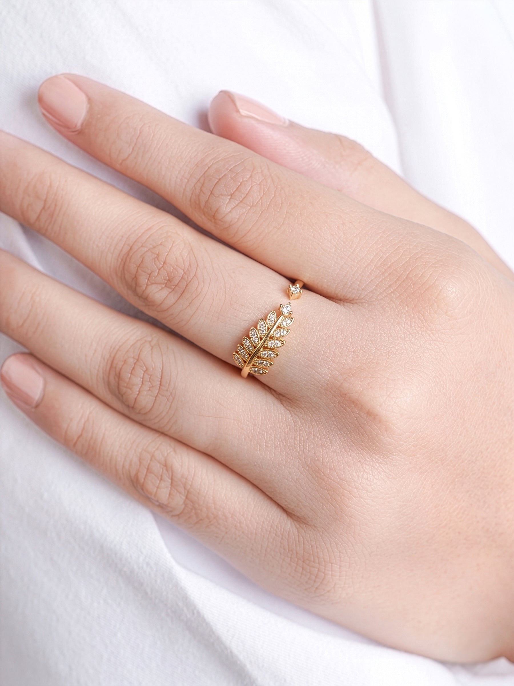Arelia Diamond 18K Gold Plated Women's Ring