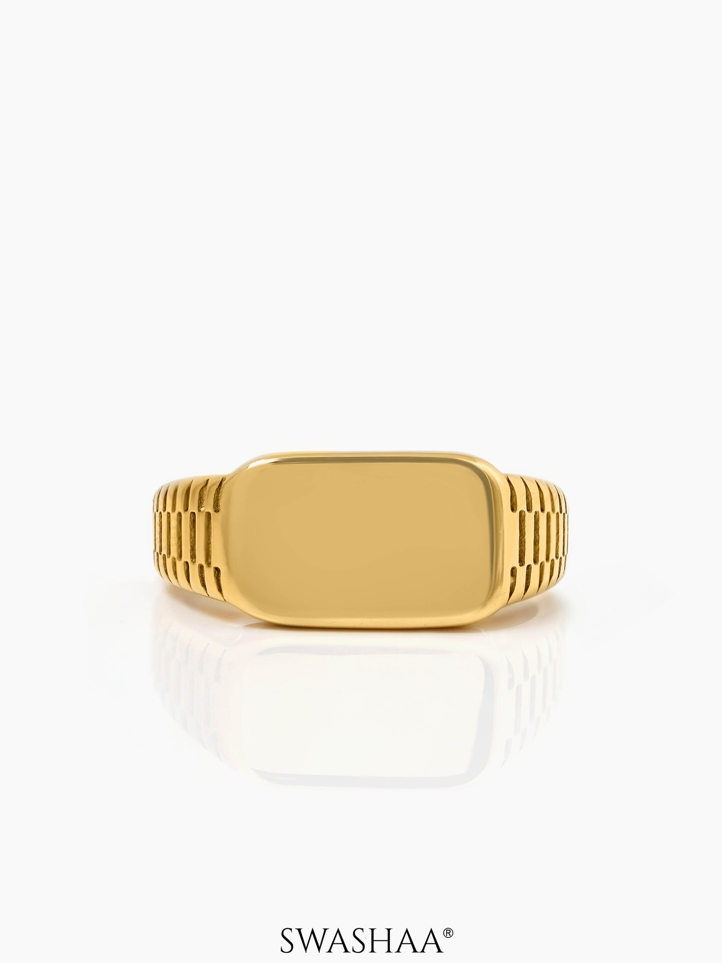 Argo Crest Band Signet Men's Ring