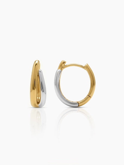 Arina Hoop Earrings Two Tone