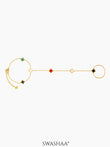 Ariya Dainty Clover 18K Gold Plated Ring Bracelet