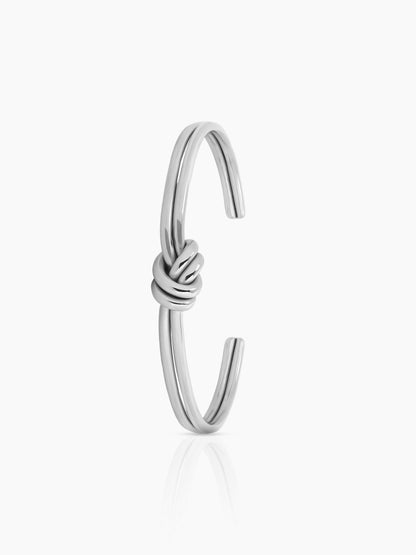 Arlen Knot Silver Cuff Bracelet Silver