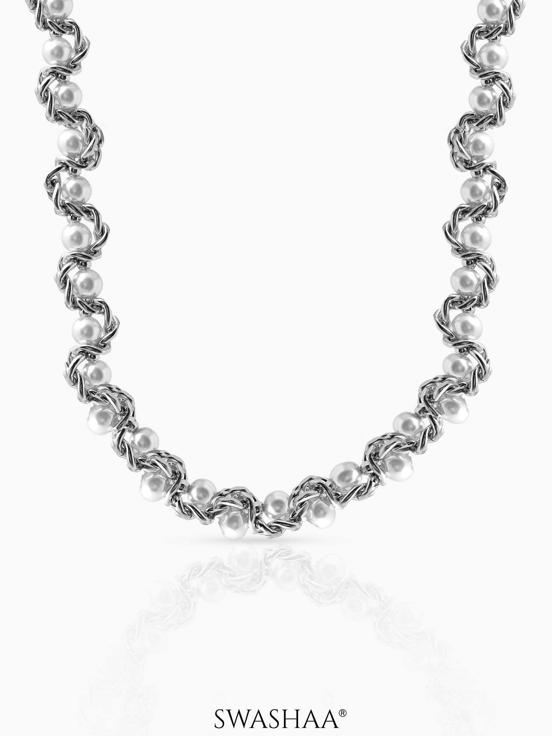 Arlo Pearl Twisted Men's Chain Silver