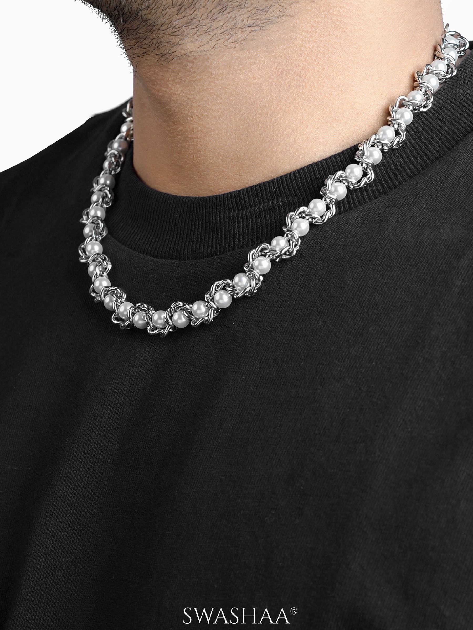 Arlo Pearl Twisted Men's Chain